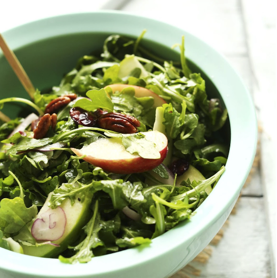 Apple Pecan Arugula Salad