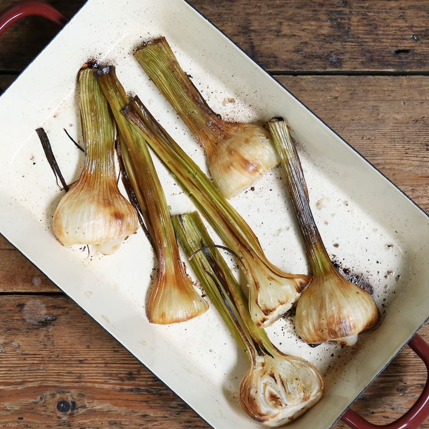 Roasted Green Garlic