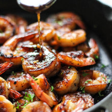 Honey Garlic Shrimp Skillet