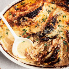 Over-the-top Cheesy Cabbage Gratin