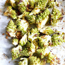 Garlic and Lemon Roasted Romanesco Cauliflower